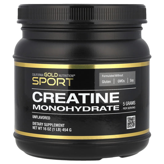 Micronized Creatine Powder for Muscle & Strength Support - Gluten-Free, Non-GMO, Soy-Free, Unflavored - 16 Oz (454 G)