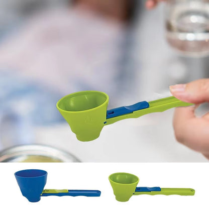 Coffee Spoon Sliding Scoop Funnel 2 in 1 Sliding Design Measuring Spoon Funnel Protein Powder Scoop Powder Funnel Scoop